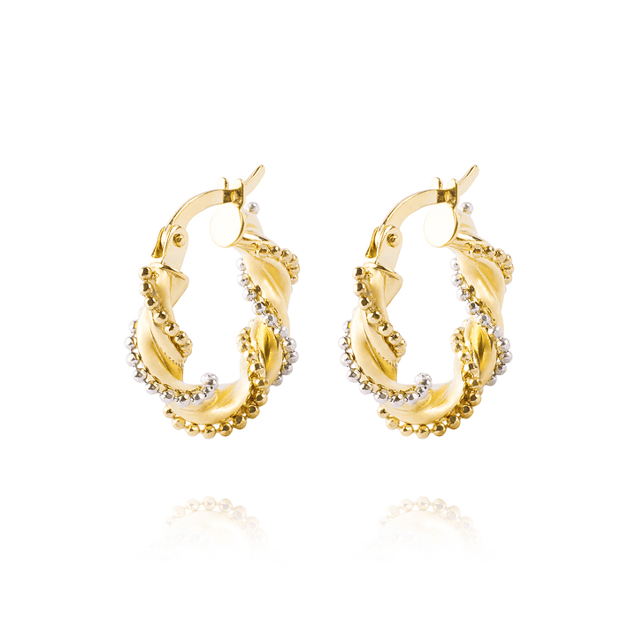 Aros de Oro 18kt Modelo Argolla Espiral 1