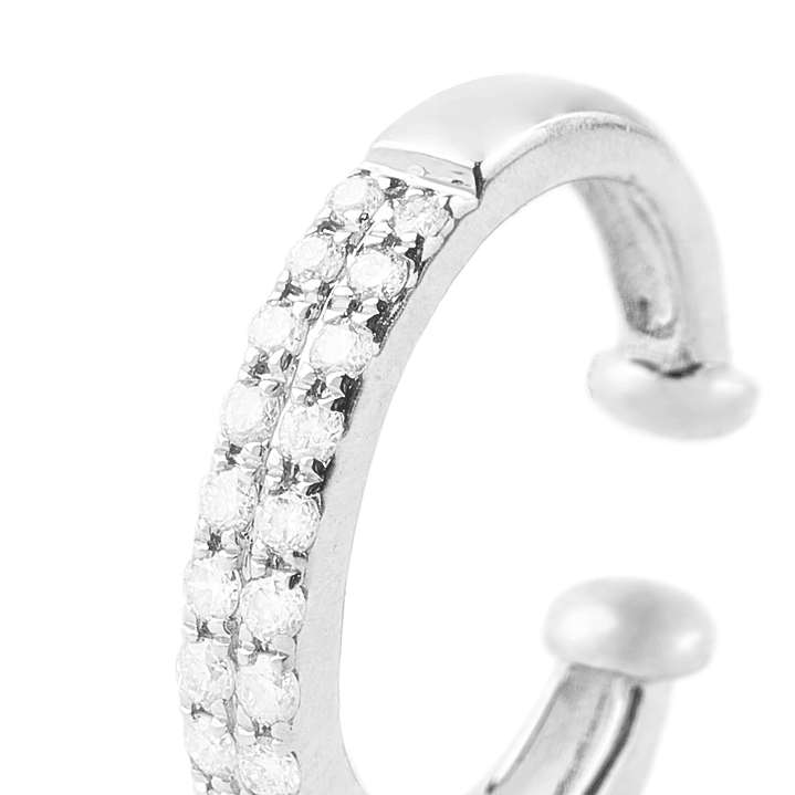 Aro de Oro Blanco 18kt Diamantes 9Pts Total Corte Brillante 2