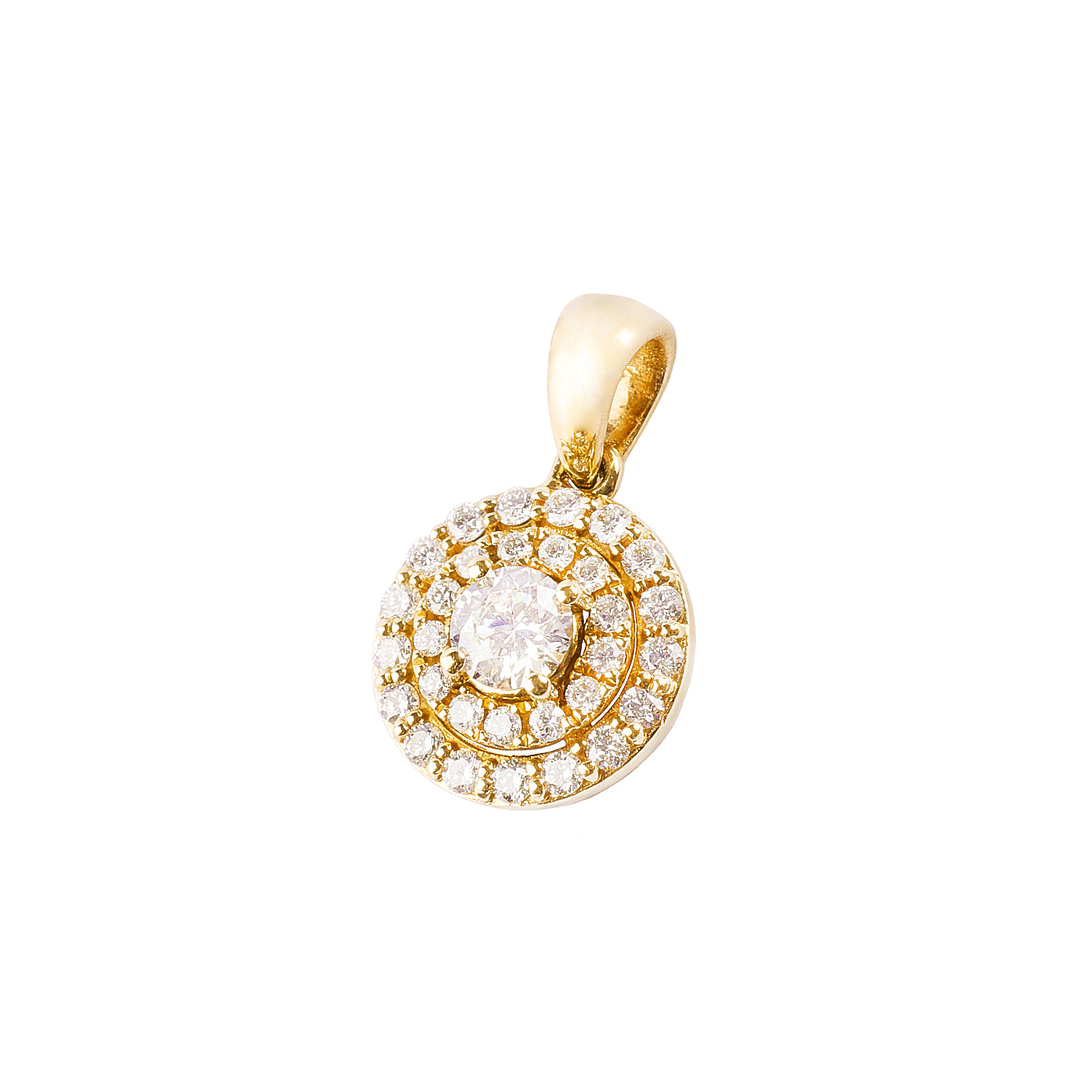 Colgante de Oro 18kt con Diamantes de 1x18 Pts Totales 21 Pts SI/H 1