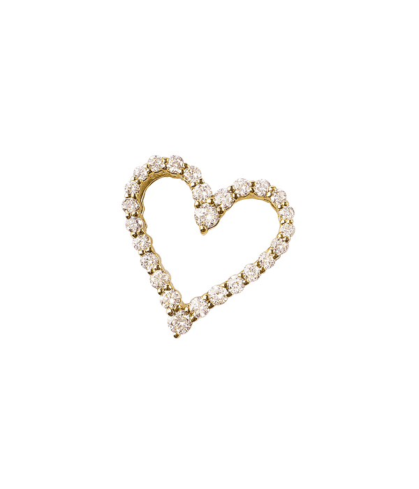 Colgante de Oro 18kt con Diamantes de Corazon 32 Pts Totales SI/H Corte Brillante