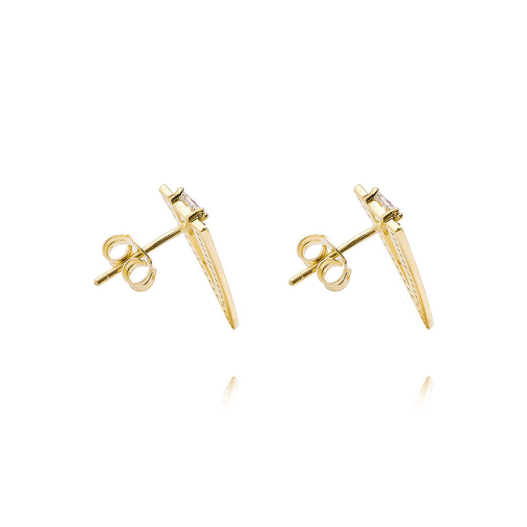 Aros de Oro 18kt Modelo Ci Largos 3