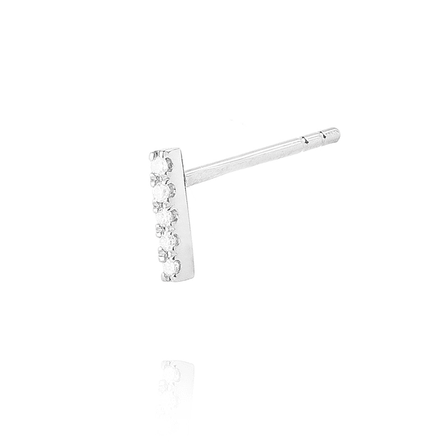 Aro de Oro Blanco 18kt con Diamantes de 2Pts Totales SI/H Corte Brillante Piercing