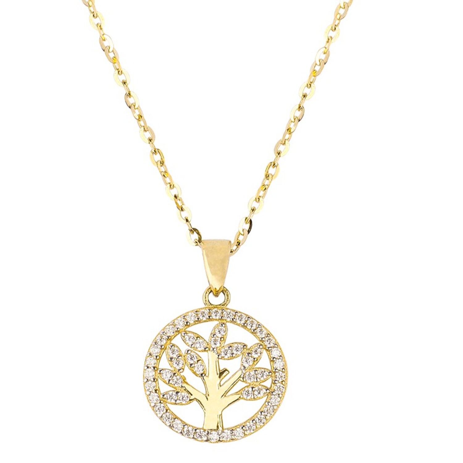 Colgante de Oro 18kt Arbol de la Vida en Circones 3