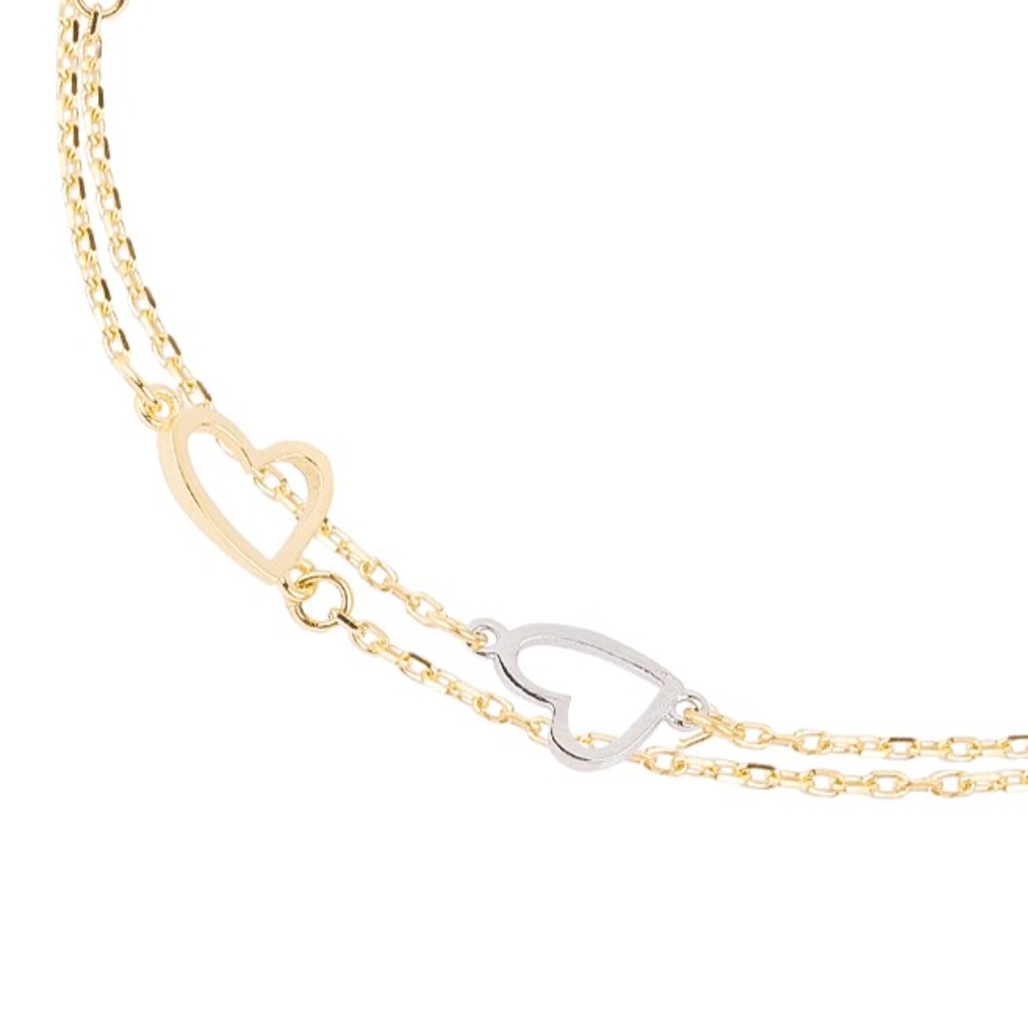 Pulsera de Oro 18kt Corazion Duo 2