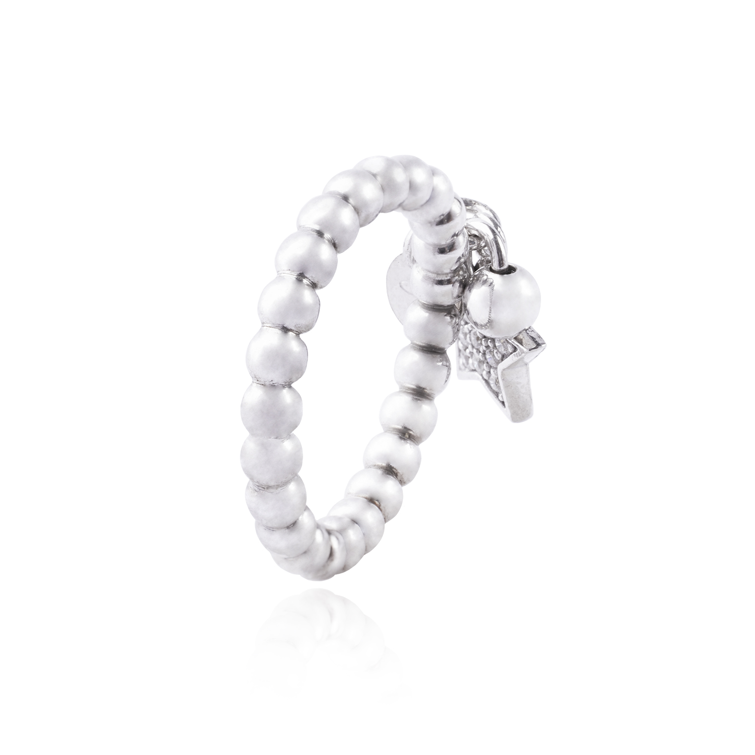 Anillo de Plata Esterlina 925 Colgantes de Estrellas 3