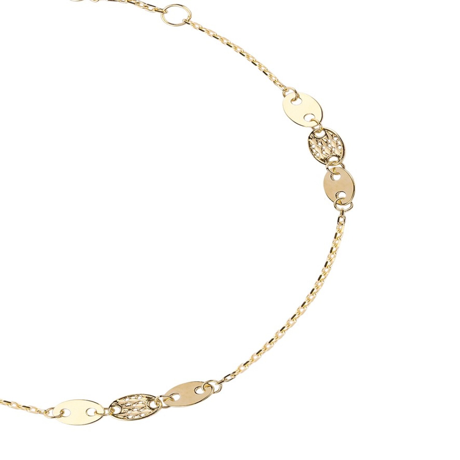 Pulsera de Oro 18kt Tres Ovalados 3