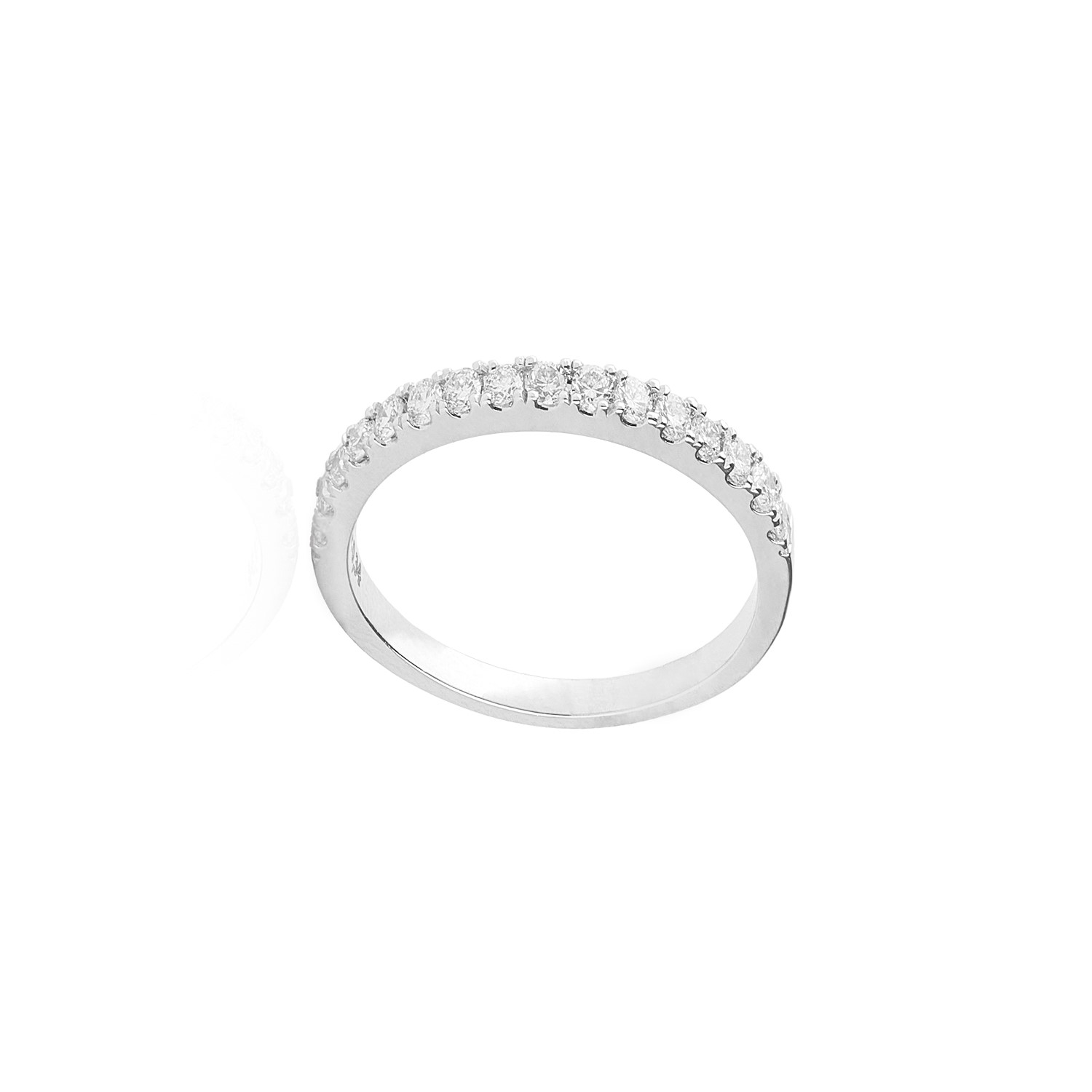 Anillo de Oro 18kt Riel con Diamantes de 34 Pts 3