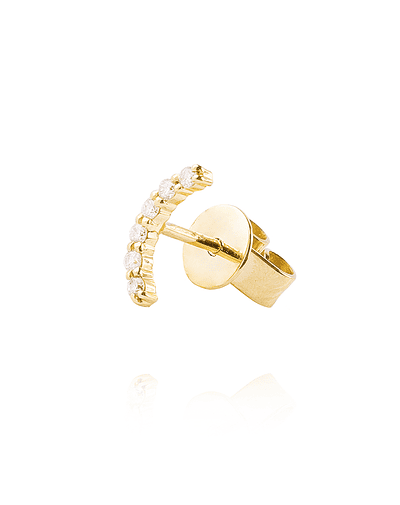 Aro de Oro 18kt con Diamantes de 5 Pts Totales SI/H Corte Brillante Piercing