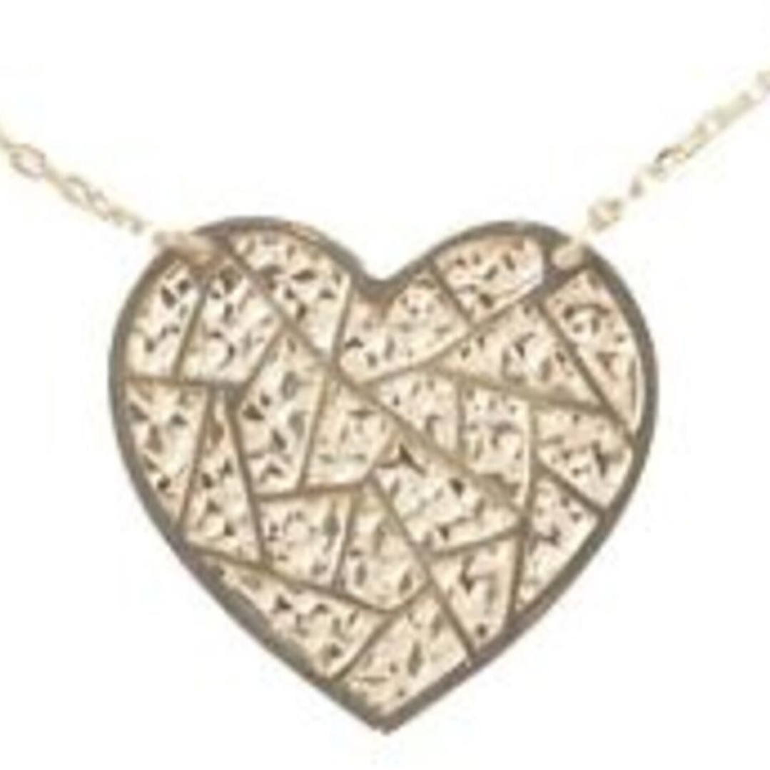 Collar Oro 18kt Corazón Grande Plano 3