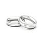 Par Argollas Matrimonio de Platino Cuore 4,5mm con Diamante 3Pts - Miniatura 2