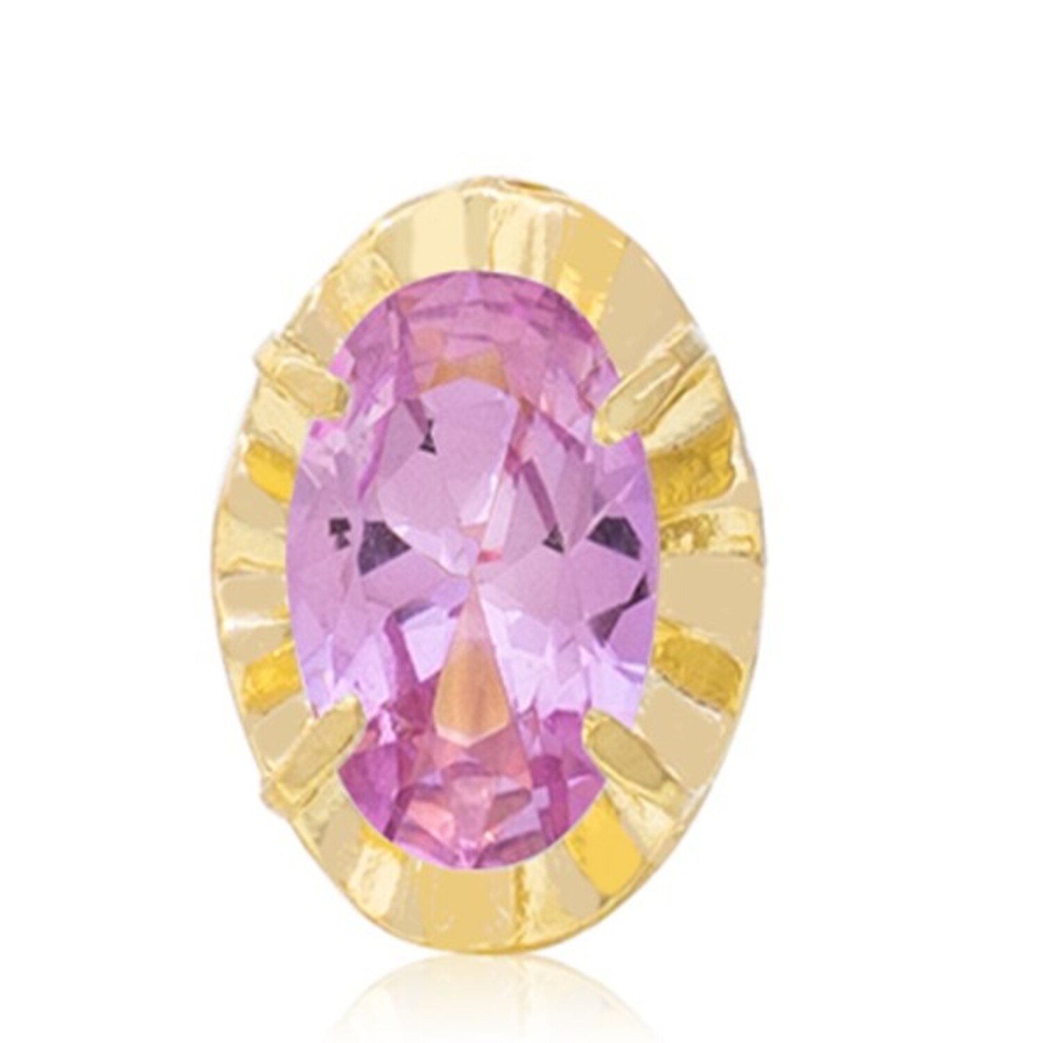 Aros de Oro 18kt Ovalado Rosa de Francia 3x5 3