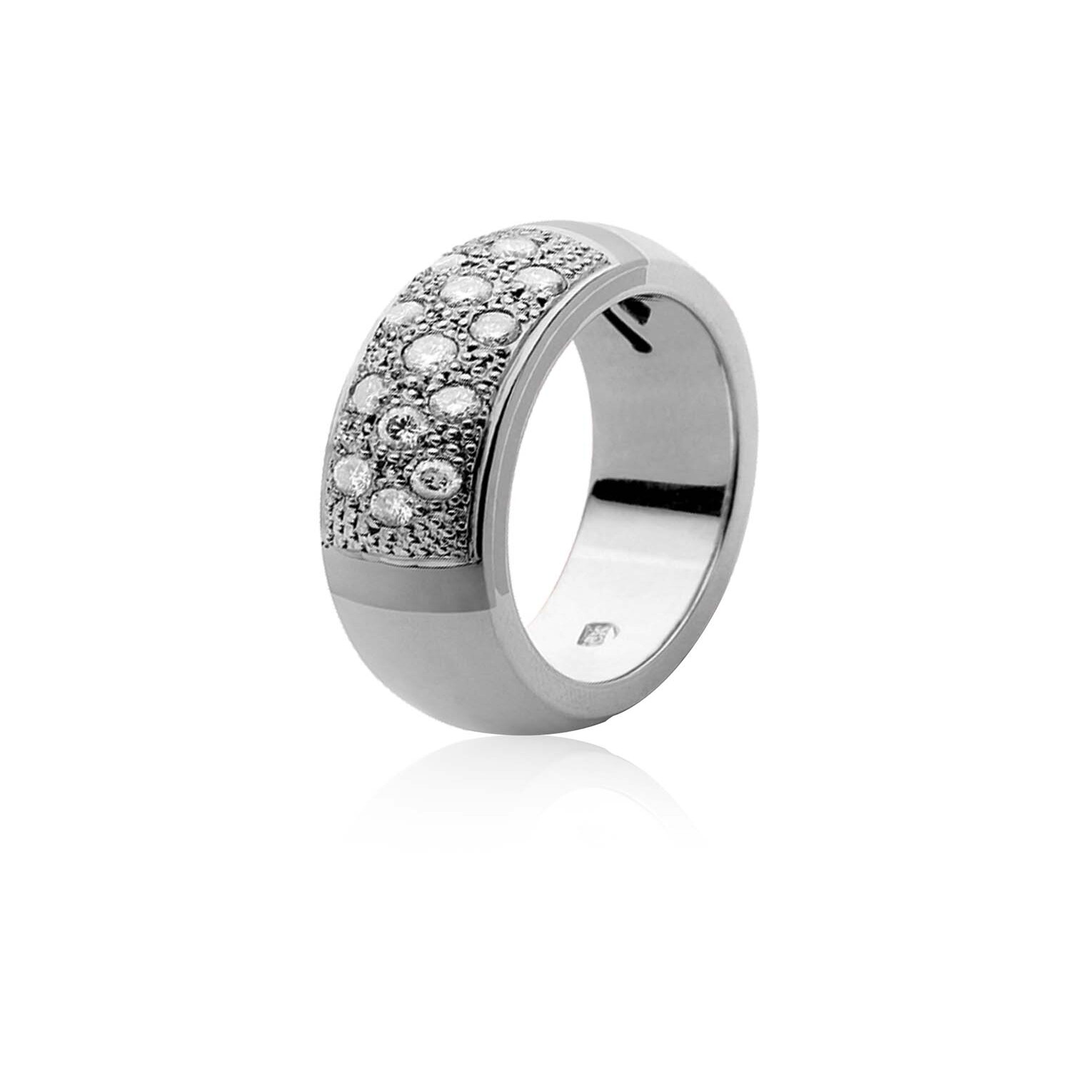 Anillo Oro Blanco 18kt Modelo Etra 13 Diamantes 2pts 1