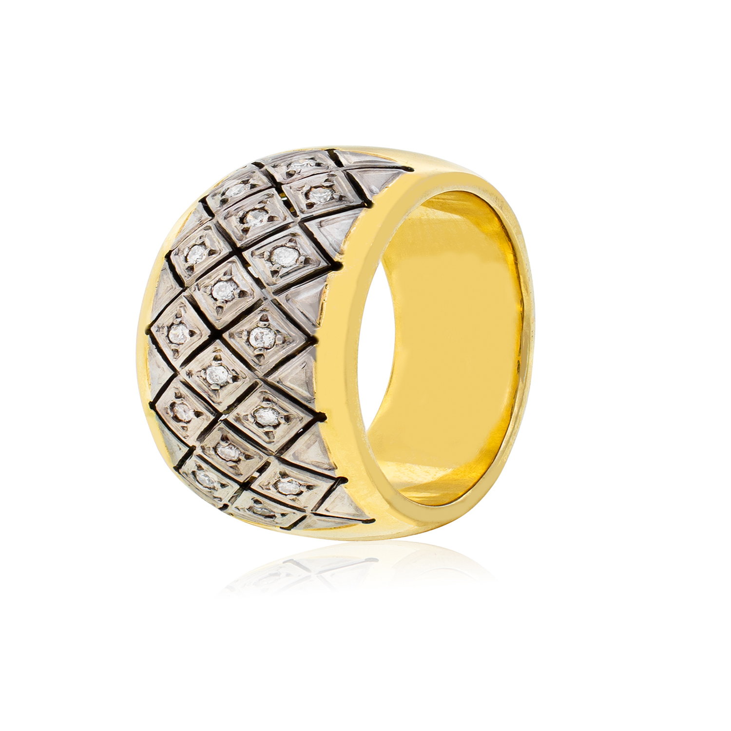 Anillo Oro Amarillo 18kt Modelo Septal 16 Diamantes 1pts 1