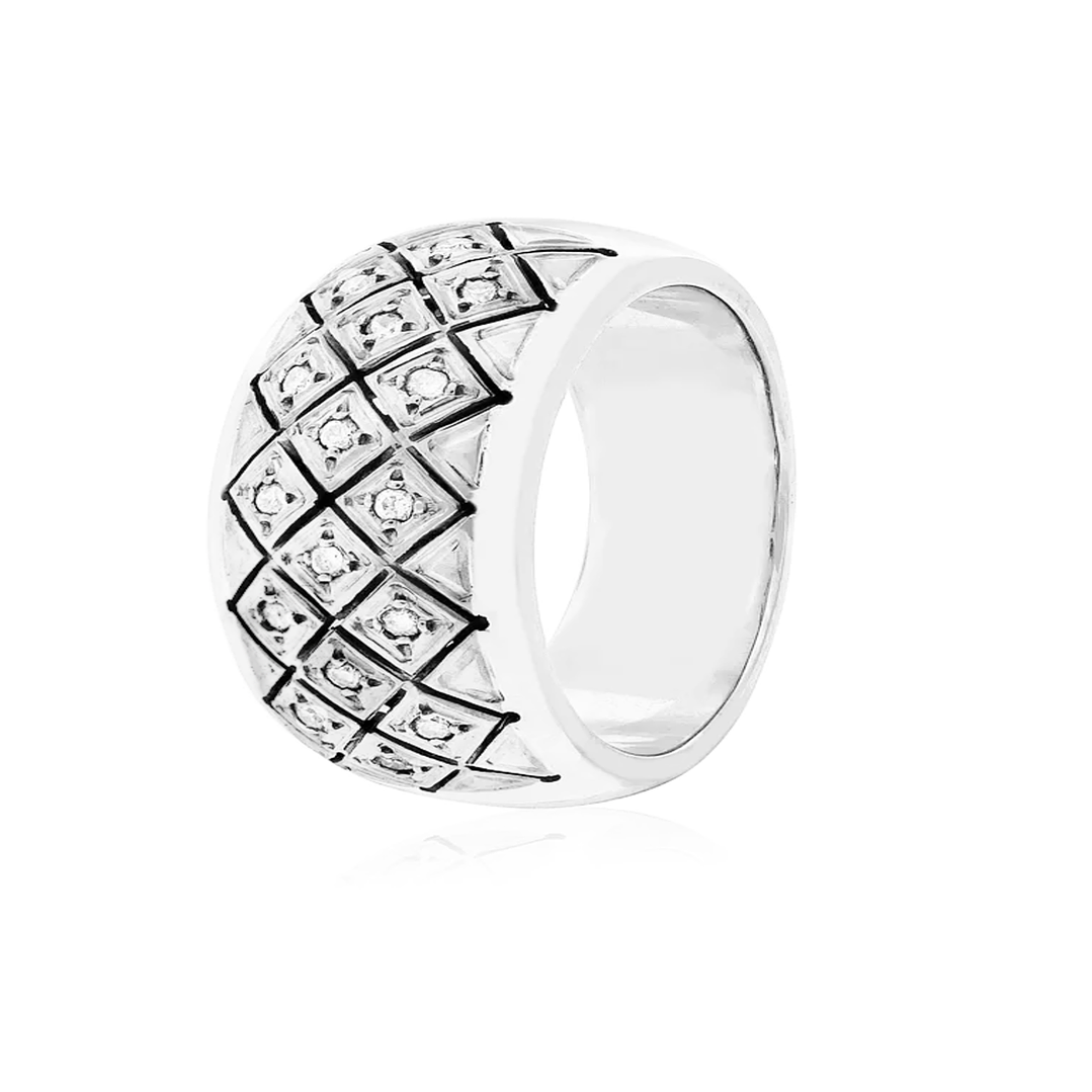 Anillo Platino 950 Modelo Septal 16 Diamantes 1pts 1