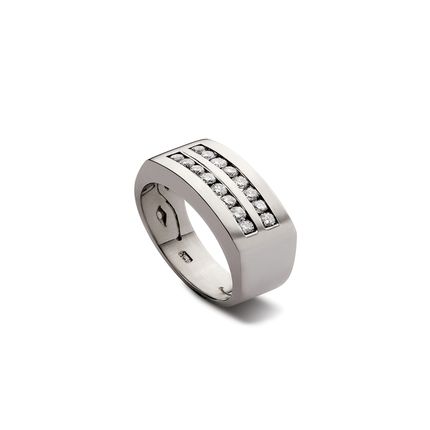 Anillo Platino 950 Modelo Nizo 16 Diamantes 2pts 2