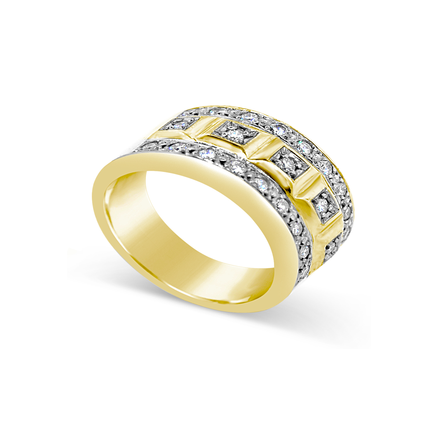Anillo Oro Amarillo 18kt Modelo Ekati 23 Diamantes de 2pts 2