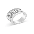 Anillo Oro Blanco 18kt Modelo Ekati 23 Diamantes de 2pts