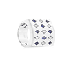 Anillo de Platino 950 Modelo Prinsa 07 Diamantes Corte Brillante de 2pts mas 08 Zafiros naturales de 2x2