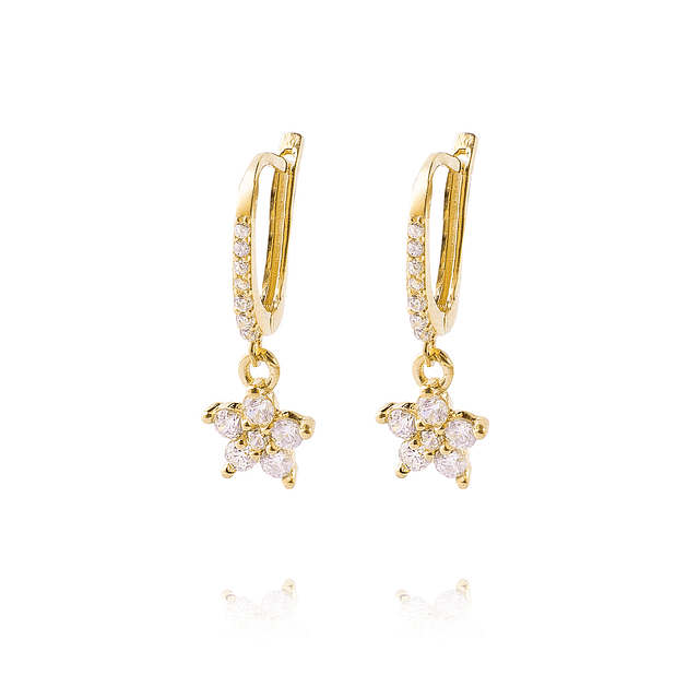 Aros de Oro 18kt Modelo Flor