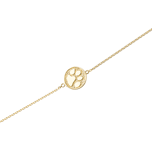 Pulseras de Oro 18kt Modelo Medalla Patita