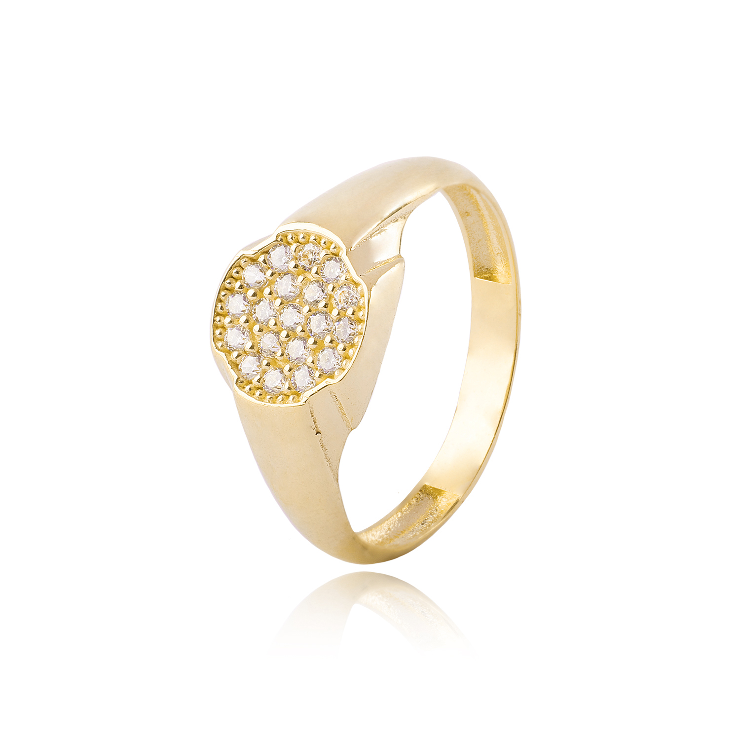 Anillo de Oro 18kt Sello Circon 1263 1