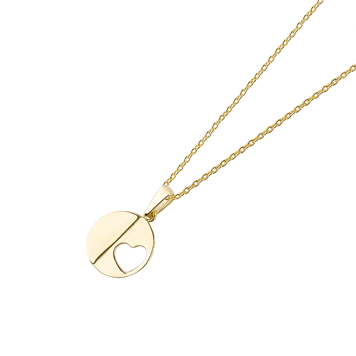 Colgantes de Oro 18kt Modelo Círculo & Corazón 2