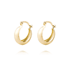 Aros de Oro 18kt Argollas Bote 12mm