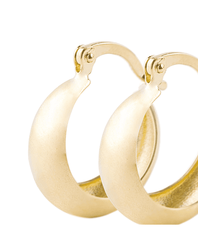 Aros de Oro 18kt Argollas Bote 12mm