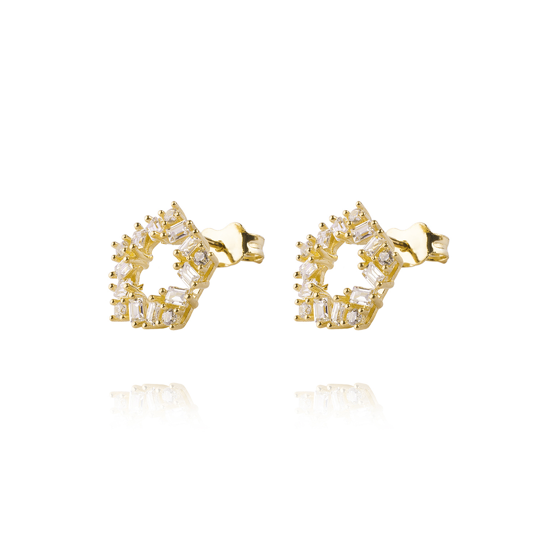 Aros de Oro 18kt Modelo Estrella de Circones 1