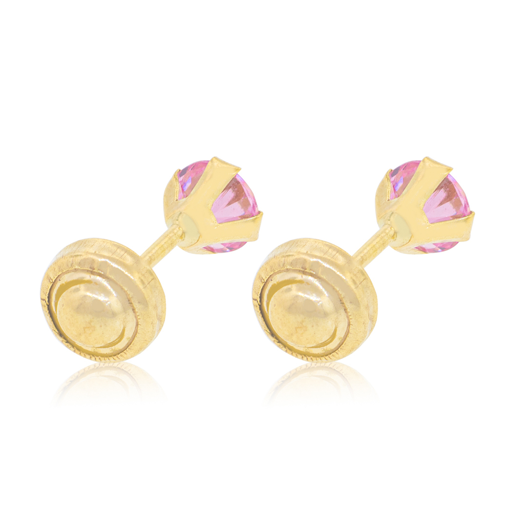 Aros de Oro 18kt Rosa de Francia 4,0mm Modelo Abridor 2