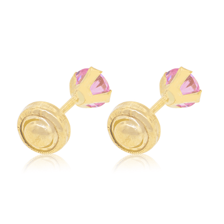 Aros de Oro 18kt Rosa de Francia 4,0mm Modelo Abridor 2