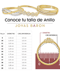 Anillo de Oro Blanco 18kt con Diamantes de 8 Pts Totales SI/H Corte Brillante