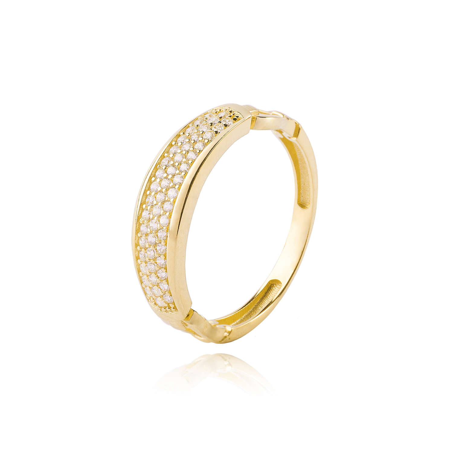 Anillo de Oro 18kt Triple Circon 1265 1