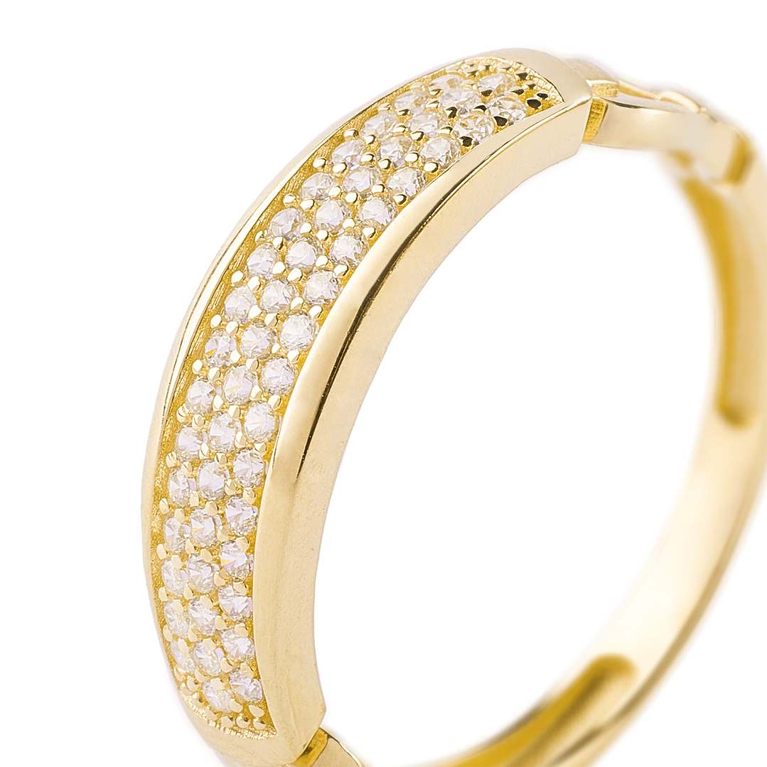 Anillo de Oro 18kt Triple Circon 1265 2