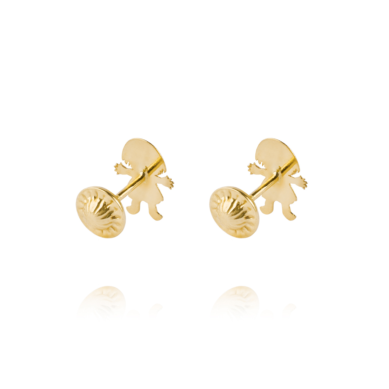 Aros de Oro 18kt Modelo Niña Chica 2