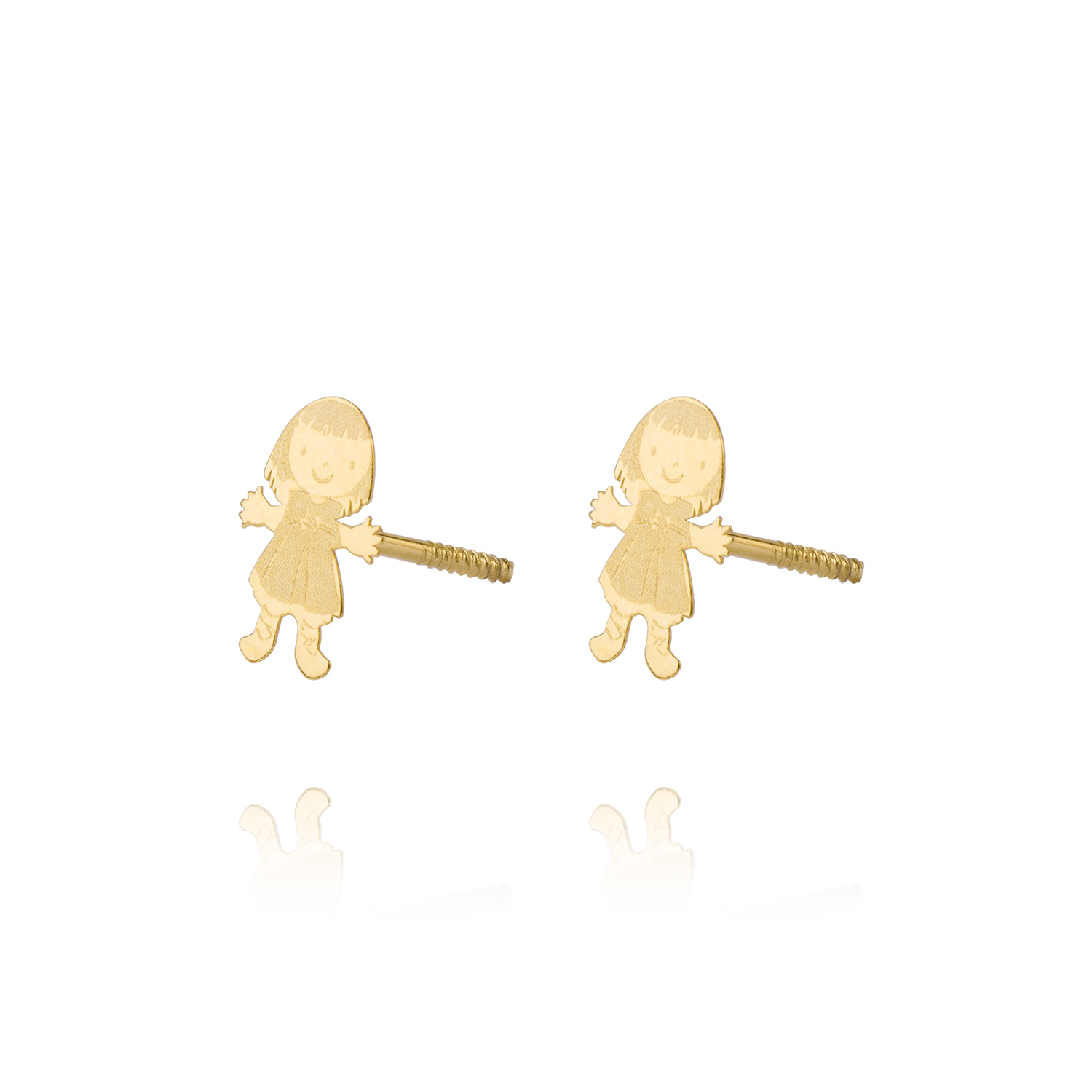 Aros de Oro 18kt Modelo Niña Chica 3