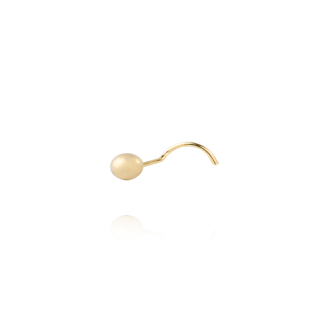Aros de Oro 18kt Modelo Piercing con Bolita 1