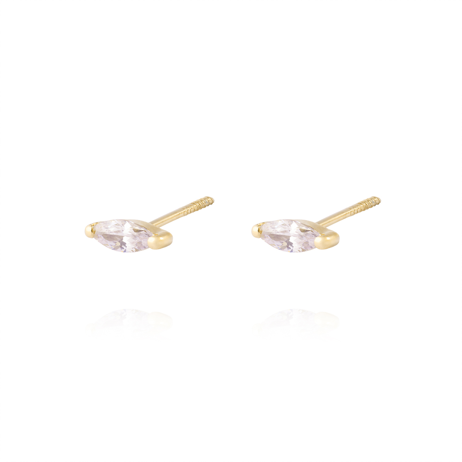 Aros de Oro 18kt Modelo Piedra Ovalado 3