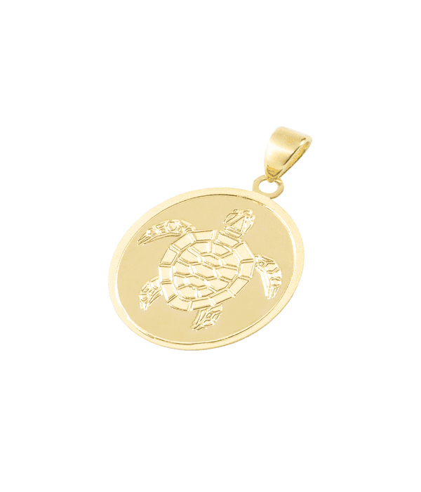 Colgante de Oro 18kt Placa Tortuga de mar