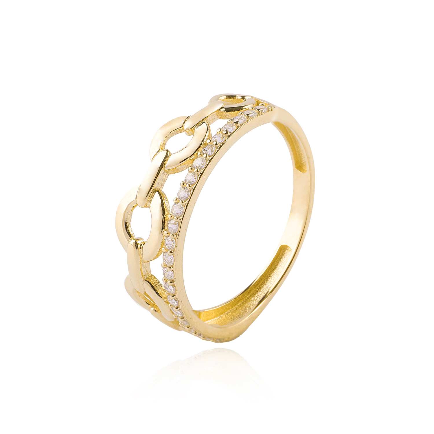 Anillo de Oro 18kt Circulo Circon 1269 1