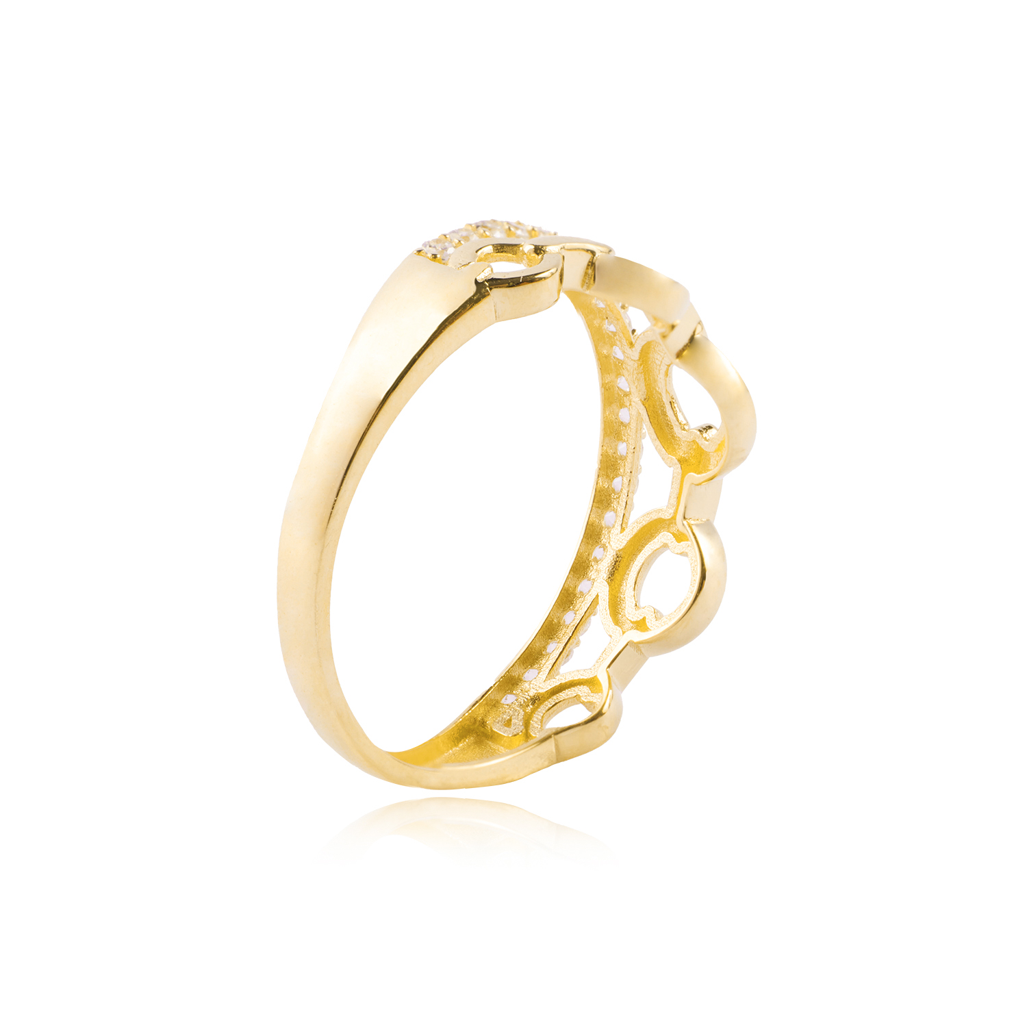 Anillo de Oro 18kt Circulo Circon 1269 3