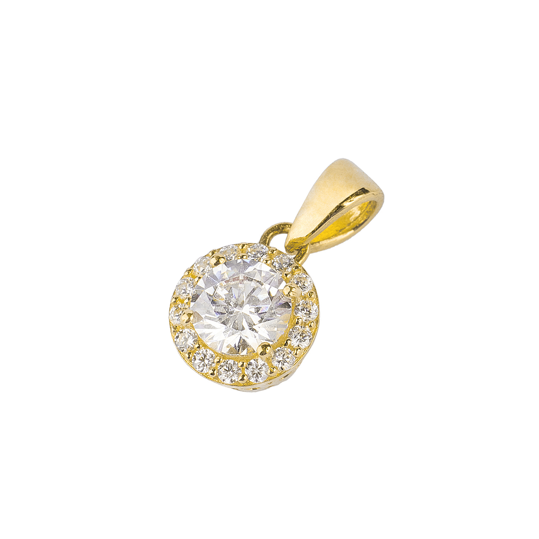 Colgante de Oro 9kt Circonita Destellante 5mm 1