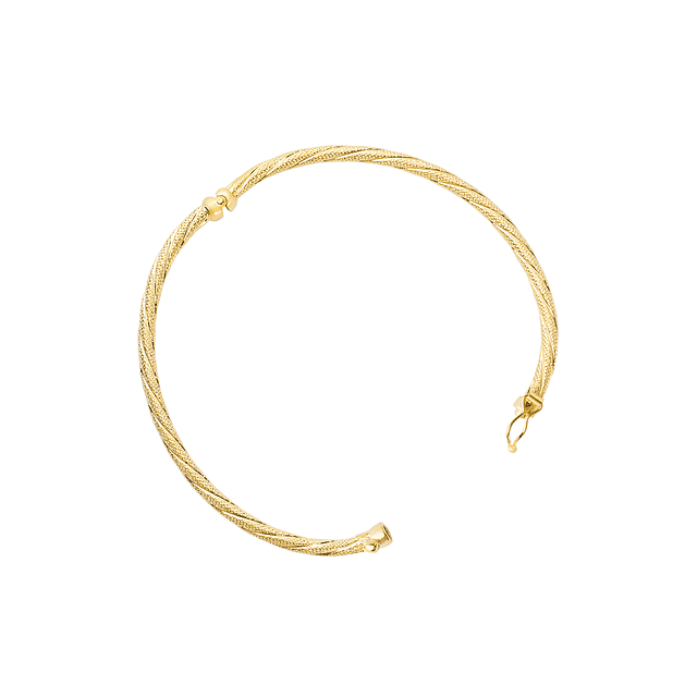 Pulsera de Oro 18kt Esclava Satinada