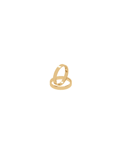 Par de Argollas de Oro 18kt Modelo Tubo FERRADA de 3,5mm Oro Amarillo