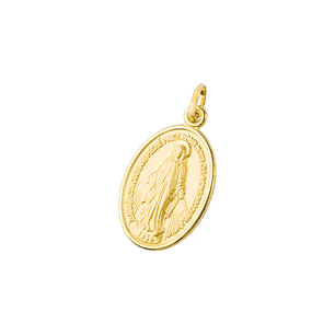 Colgante de Oro 18kt Virgen Milagrosa 20x14mm