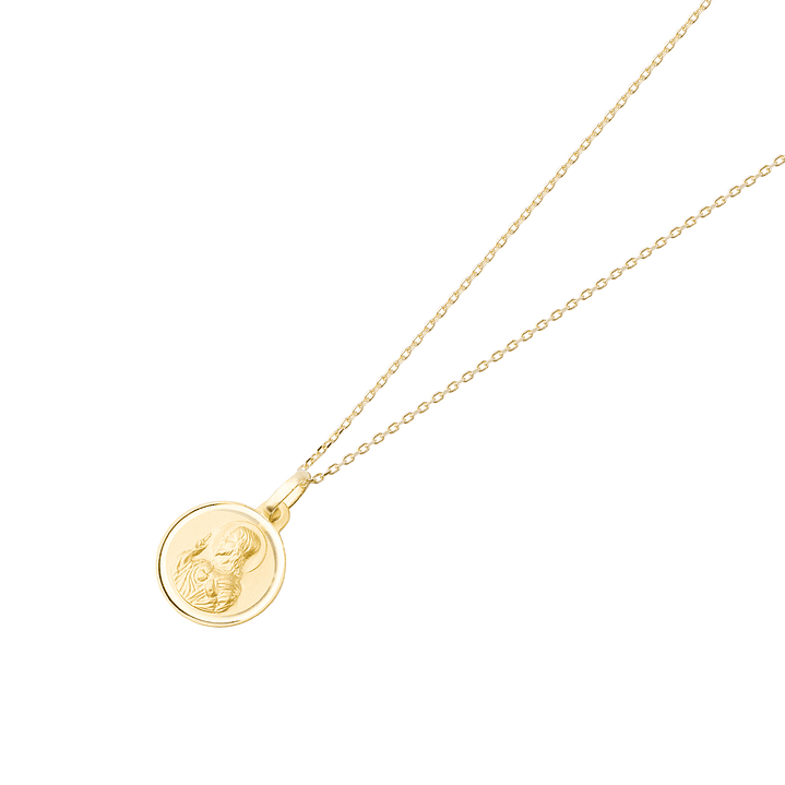 Colgante de Oro 18kt Sagrado Corazon de Jesus 14mm 2