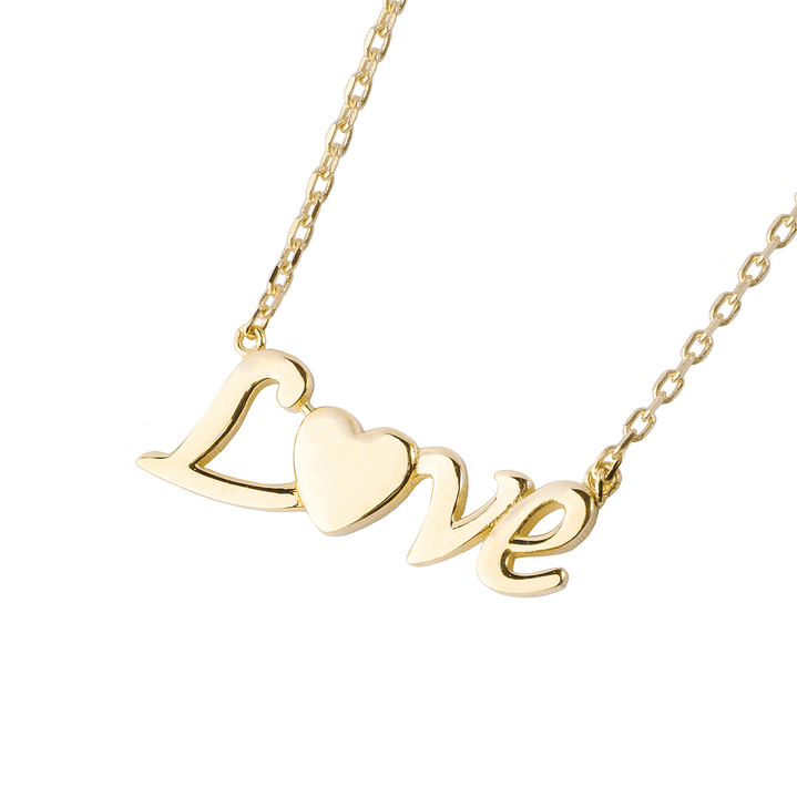 Collar Oro Amarillo 18kt Modelo Love 2