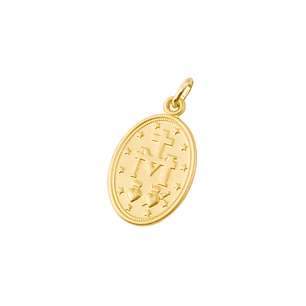 Colgante de Oro 18kt Virgen Milagrosa 25x20mm