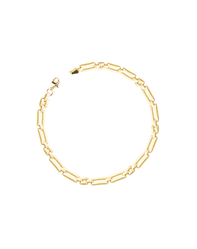 Pulseras de Oro 18kt Modelo Eslabones Cuadrados