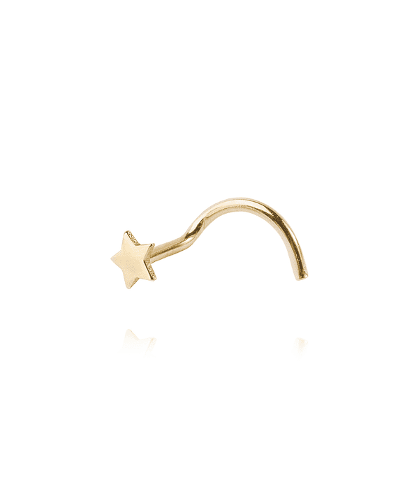 Aro Piercing de Oro 9kt Estrella